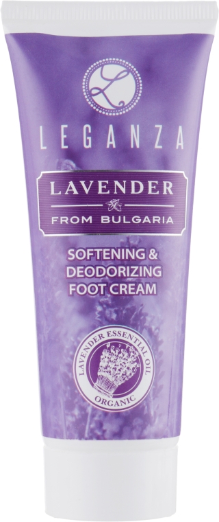 Крем для ніг пом'якшуючий дезодоруючий - Leganza Lavander Softering & Deodorizing Foot Cream — фото N1