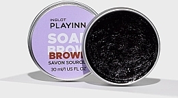 Мыло для бровей, коричневое - Inglot Playinn Soap Brow Brown — фото N4