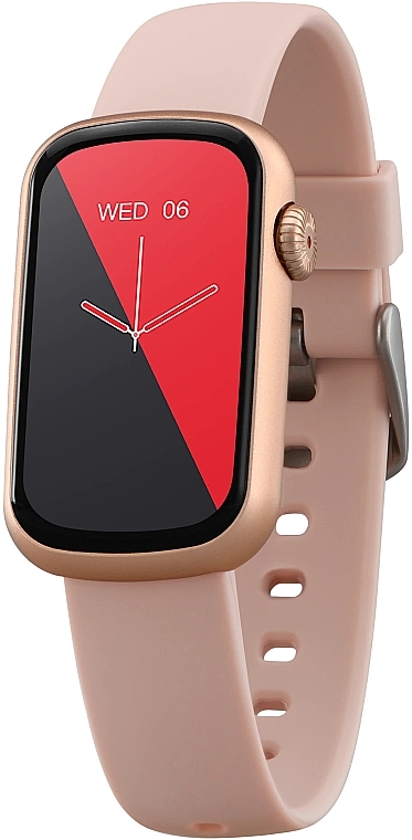 Смарт-часы, розовые, резиновый ремешок - Garett Smartwatch Action — фото N1