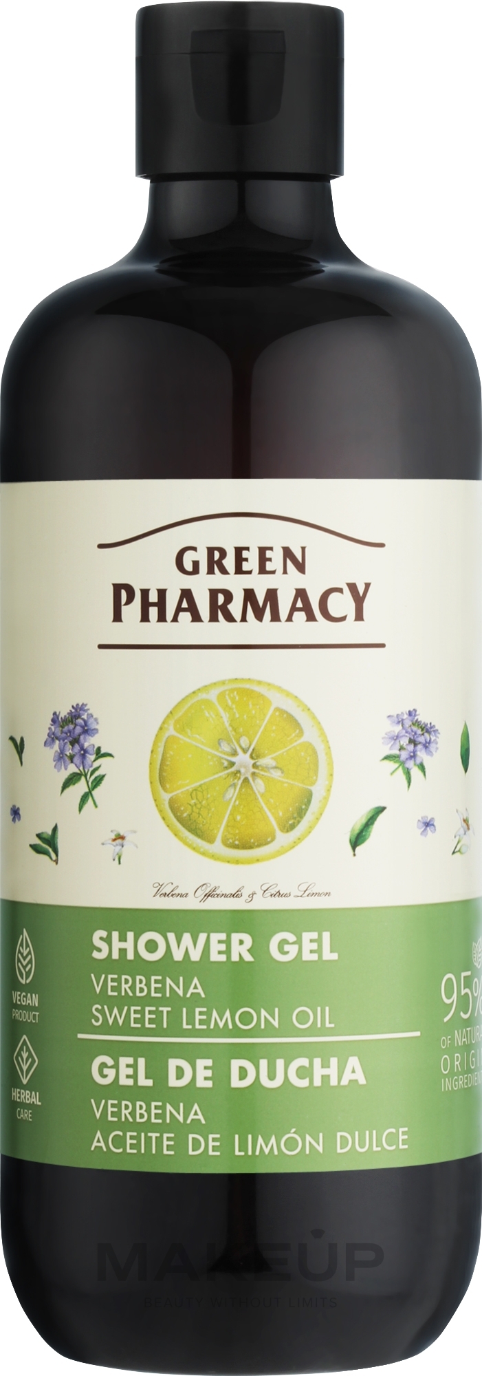 Гель для душу "Вербена та олія солодкого лимону" - Зелена Аптека — фото 500ml