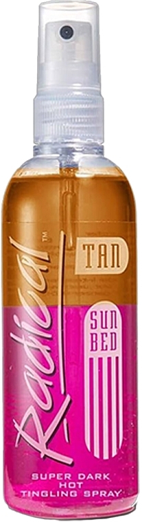 Спрей для солярия для интенсивного загара, с тинглом - Radical Tan Super Dark Hot Tanning Spray — фото N1