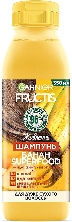 Шампунь "Банан", питание для сухих и очень сухих волос - Garnier Fructis Superfood