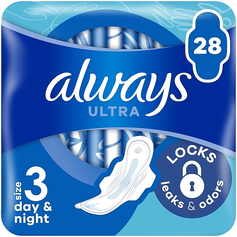 Гигиенические прокладки, размер 3, 28шт - Always Ultra Day&Night — фото N1