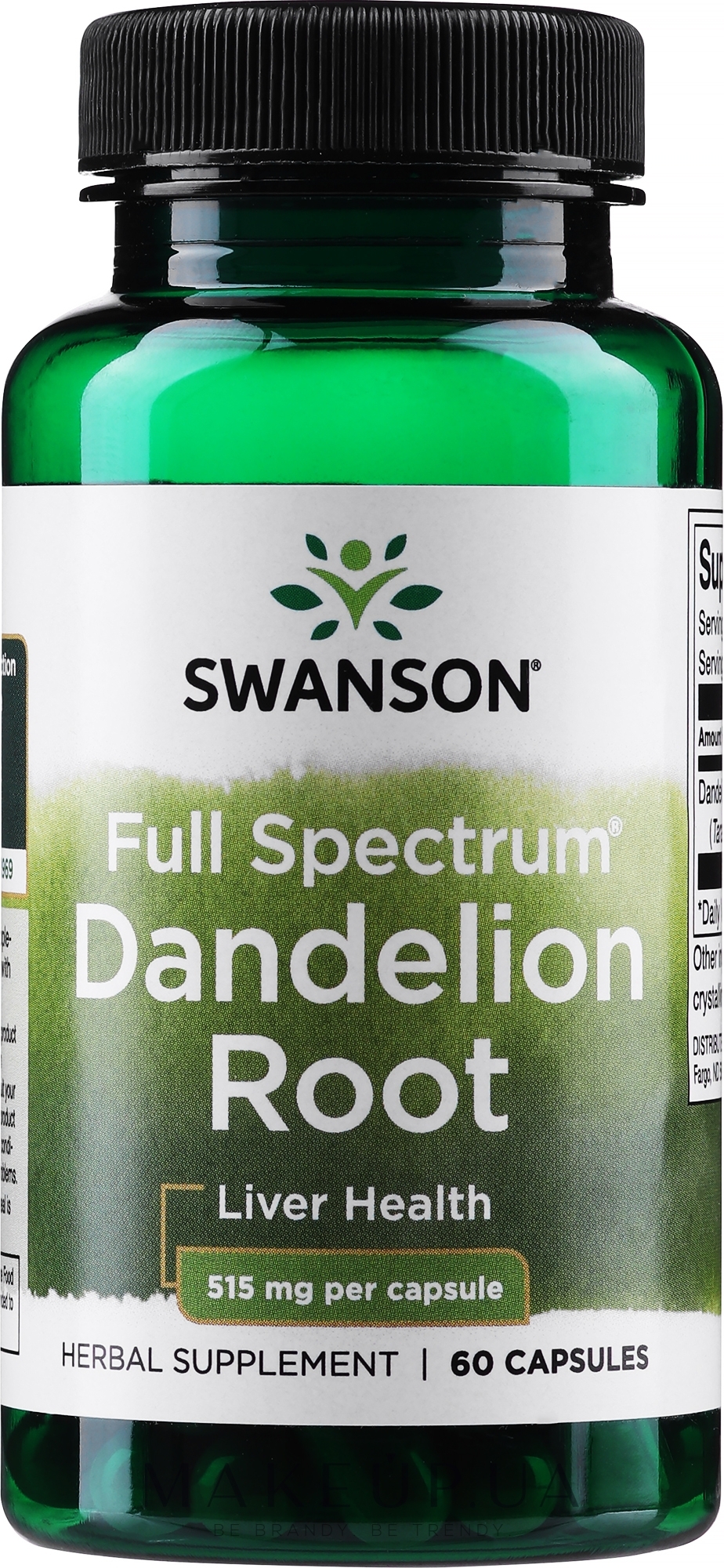Харчова добавка "Корінь кульбаби" - Swanson Dandelion Root — фото 60шт