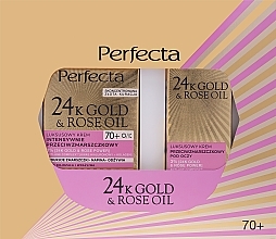 Набор - Perfecta 24K Gold & Rose Oil 70+ (f/cr/50ml + eye/cr/15ml) — фото N1