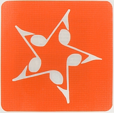 Трафарет для боді-арту, 6х6 см, зірка 1 - Biofarma — фото N1