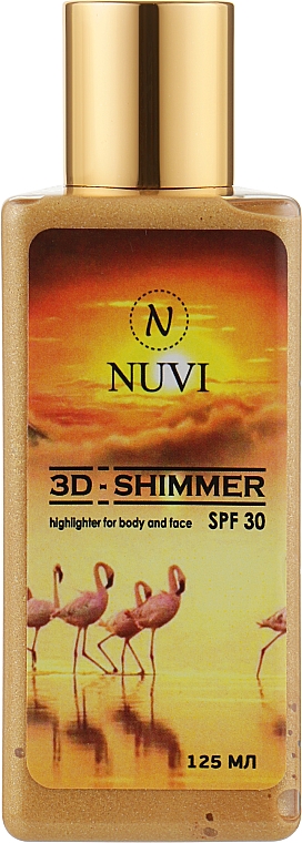 Шимер для тіла з гіалуроновою кислотою 3D - Nuvi 3D Shimmer SPF 30 — фото N1