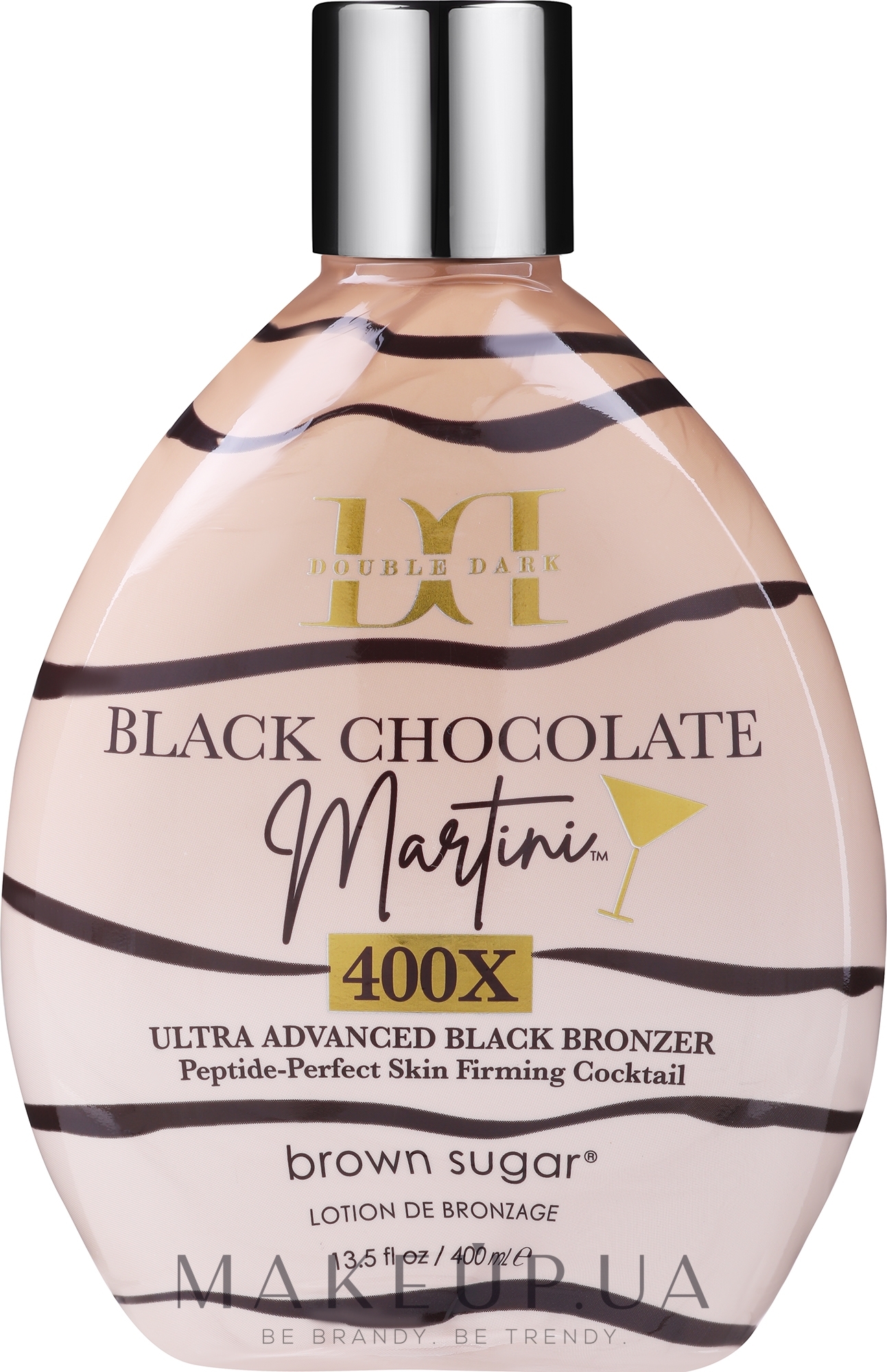 Крем для солярію з мега-темними бронзатами, зародками пшениці і пептидами - Tan Incorporated Martini 400X Double Dark Black Chocolate — фото 400ml