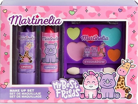 Набор для макияжа - Martinelia My Best Friend Makeup Set (lip/stick/2 pcs + eye/shadow/1 pcs) — фото N1