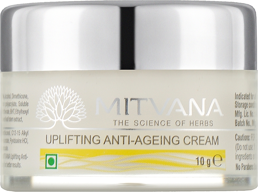 Крем для обличчя антивіковий із шафраном та брахмі - Mitvana Uplifting Anti-Ageing Cream (міні) — фото N1