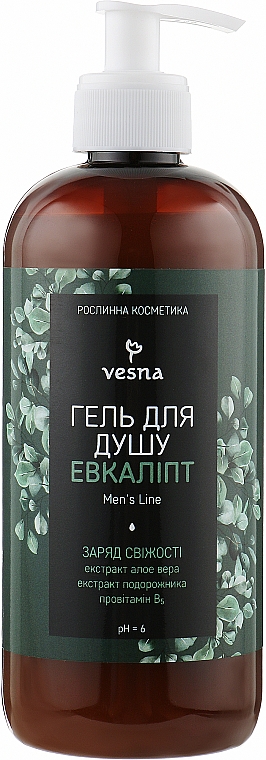 Гель для душа "Эвкалипт" - Vesna Men's Line