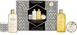 Парфумерія, косметика Набір - Baylis & Harding Sweet Mandarin & Grapefruit Gift Wrapped Candletlit Gift Set (b/bubble/300ml + b/wash/300ml + h/cr/50ml + candle/60g)