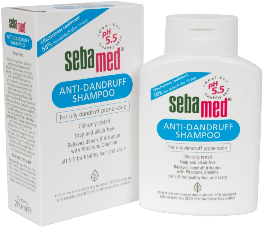 Шампунь проти лупи для жирної шкіри - Sebamed Classic Anti-Dandruff Shampoo — фото N2