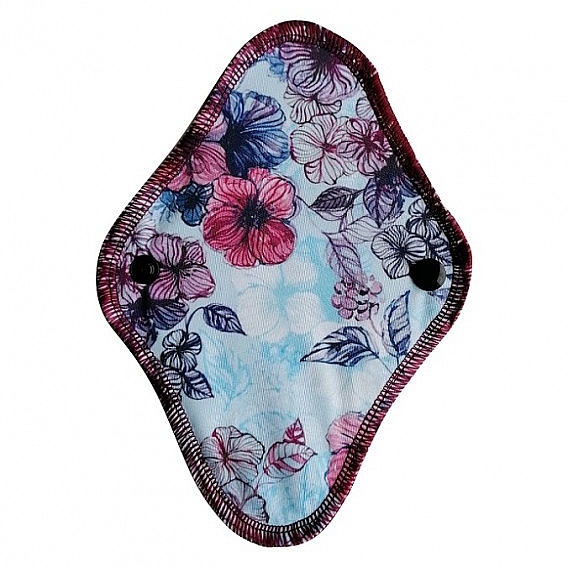 Багаторазові щоденні прокладки з бавовною, фуксія з квітами - Soft Moon Ultra Comfort Mini — фото N1