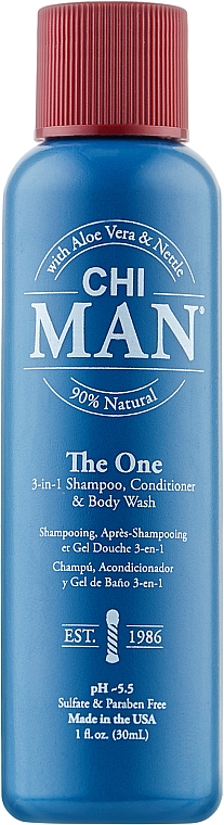 Шампунь, кондиціонер і гель для душу - CHI MAN Hair&Body 3 в 1 — фото N1