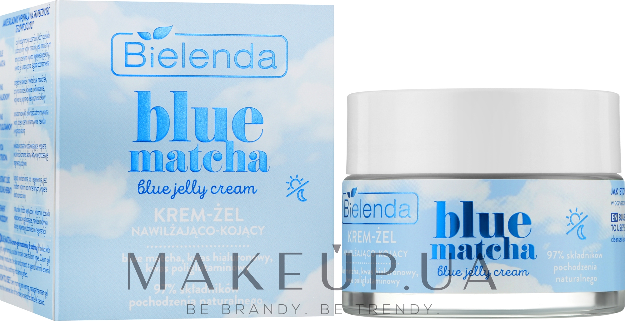 Крем-гель зволожувальний для обличчя - Bielenda Blue Matcha Blue Jelly Cream — фото 50ml