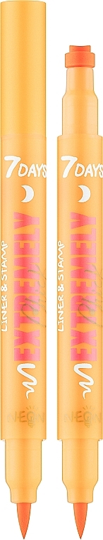 Светящаяся подводка-штамп для лица и тела - 7 Days Extremely Chick UVglow Neon Liner & Stamp — фото N1