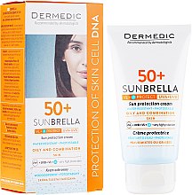 Парфумерія, косметика Сонцезахисний крем SPF 50+ для комбінованої, жирної та схильної до акне шкіри шкіри - Dermedic Sunbrella Sun Protection Cream SPF50