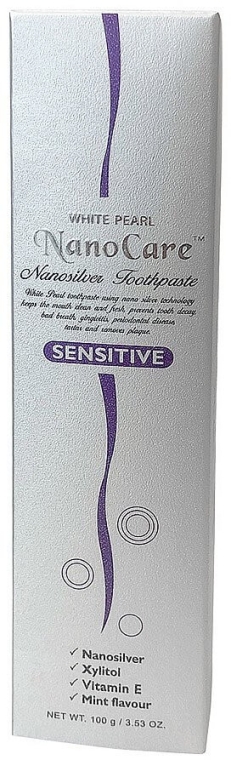Зубная паста - VitalCare White Pearl NanoCare Silver Sensitive Toothpaste — фото N1