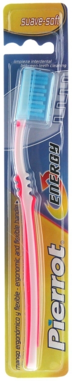 Зубная щетка "Энергия", мягкая, розовая - Pierrot Energy — фото N1