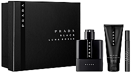 Духи, Парфюмерия, косметика Prada Luna Rossa Black - Набор (edp/100ml + edp/mini/10ml + sh/gel/100ml)