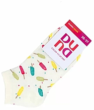Шкарпетки жіночі демісезонні бавовняні, 3079, молочні - Duna — фото N1