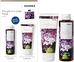 Духи, Парфюмерия, косметика Набор - Korres Lilac Gift Set (sh/gel/250ml + b/milk/200ml)