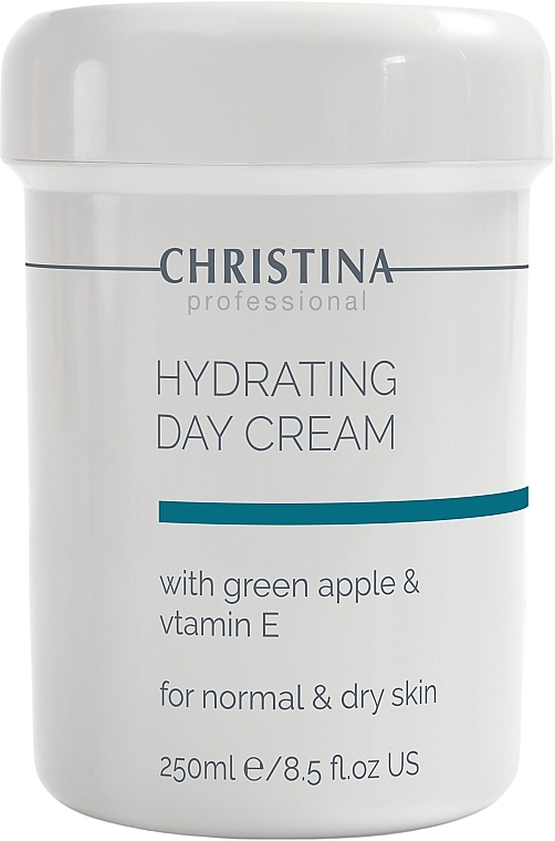 Зволожуючий денний крем з зеленим яблуком і вітаміном Е для нормальної і сухої шкіри - Christina Hydrating Day Cream Green Apple — фото N1