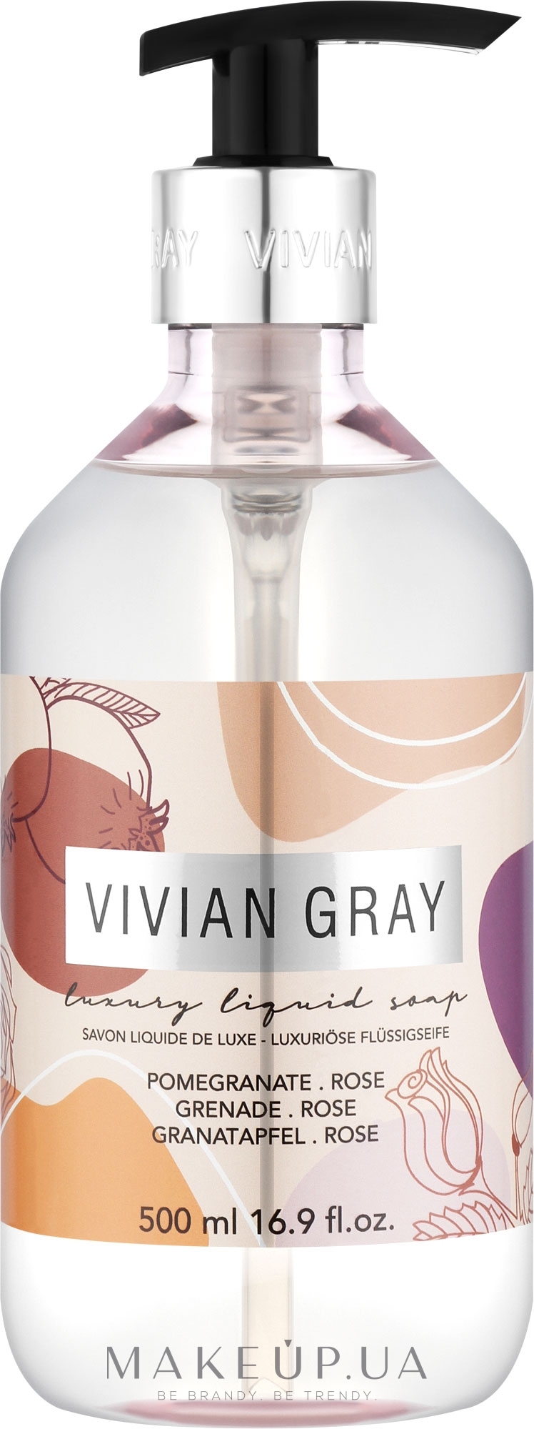 Мило для рук - Vivian Gray Luxury Liquid Soap Pomegranate & Rose — фото 500ml
