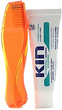Набір - Kin Travel Kit Orange Brush (toothpaste/25ml + toothbrush/1pcs + bag) — фото N2