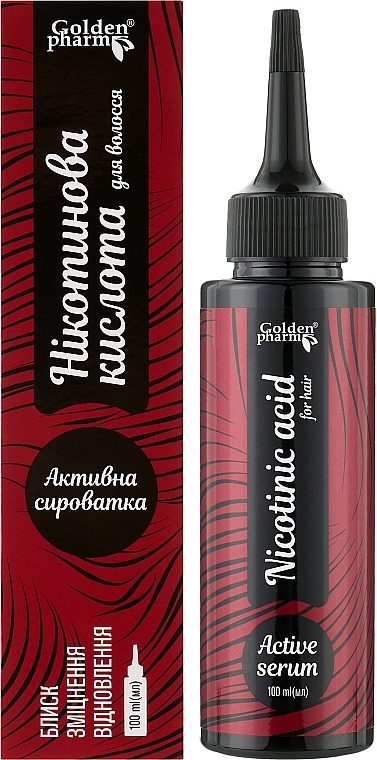 УЦІНКА Активна сироватка для волосся "Нікотинова кислота" - Golden Pharm Nicotinic Acid Active Serum * — фото N2