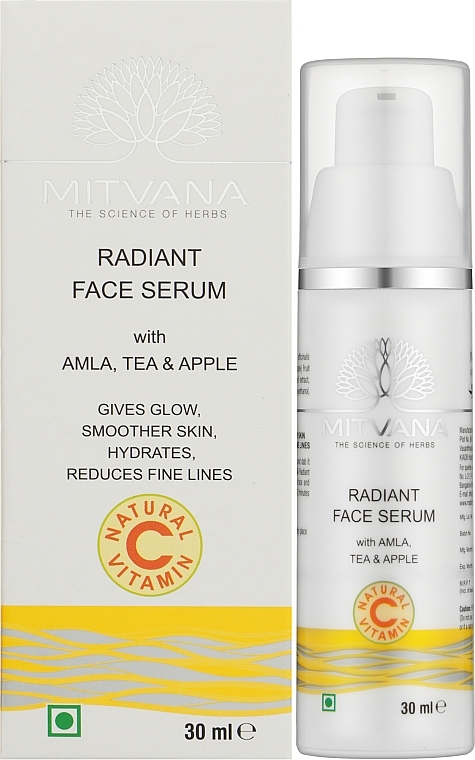 Сироватка для обличчя з натуральним вітаміном С - Mitvana Radiant Face Serum  — фото N2