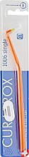 Монопучкова зубна щітка "Single CS 1006", помаранчева з салатовим - Curaprox — фото N1
