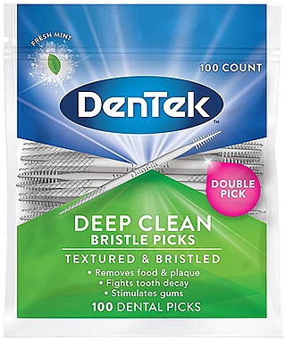 Зубочистки «Глибоке очищення», 100 шт. - DenTek Deep Clean Bristle Picks — фото N1