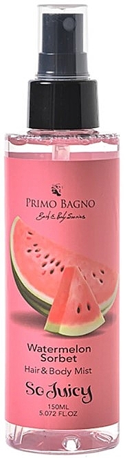 Мист для волос и тела "Арбузный сорбет" - Primo Bagno Watermelon Sorbet Hair & Body Mist — фото N1