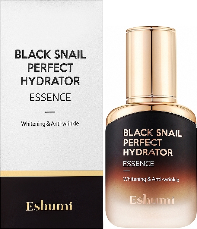 Есенція для обличчя з екстрактом муцину чорного равлика - Eshumi Black Snail Perfect Hydrator Essence — фото N2