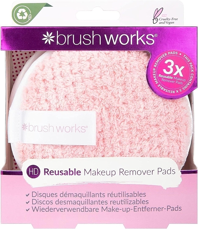 Спонж для очищення обличчя - Brushworks Reusable Makeup Remover Pads — фото N1