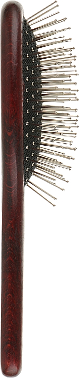 Щетка для волос, овальная, 4896, с темным деревянным корпусом - Top Choice — фото N3
