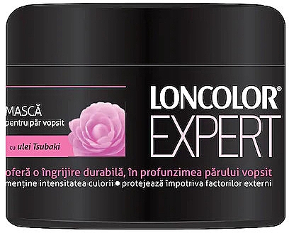 Маска для фарбованого волосся з олією цубакі - Loncolor Expert — фото N1
