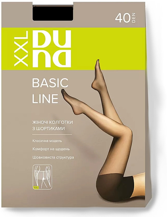 Колготки женские "Basic Line XXL", 40 Den, черные - Duna