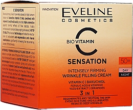 Парфумерія, косметика Інтенсивний зміцнювальний крем для заповнення зморщок 50+ - Eveline Cosmetics C Sensation Intensly Firming Wrinkle Filling Cream