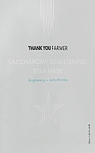 Антивікова маска проти тьмяності для обличчя - Thank You Farmer Saccharomy Brightening Star Mask — фото N1