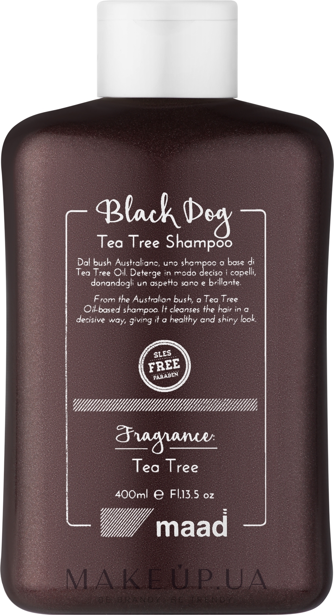 Шампунь для волосся з олією чайного дерева - Maad Black Dog Tea Tree Shampoo — фото 400ml