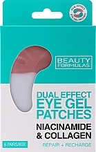 Духи, Парфюмерия, косметика Гелевые патчи под глаза - Beauty Formulas Dual Effect Eye Gel Patches