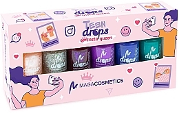 Духи, Парфюмерия, косметика Набор лаков для ногтей - Maga Cosmetics Teen Drops InstaQueen V.03