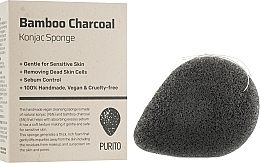 Спонж конняку з бамбуковим вугіллям - Purito Bamboo Charcoal Konjac Sponge — фото N2