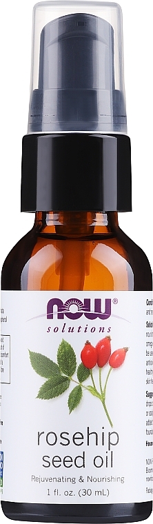 Эфирное масло шиповника - Now Foods Essential Oils 100% Pure Rose Hip Seed Oil — фото N1