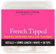 Духи, Парфюмерия, косметика Типсы длинные "Френч" - Dashing Diva French Tipped Long White 50 Tips (Size-6)