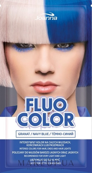 Очищувальний шампунь  - Joanna Fluo Color — фото Navy Blue