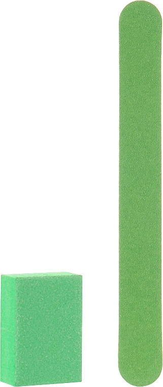 Одноразовий набір для манікюру "Пилка + баф", салатовий - Divia Di755 — фото N1